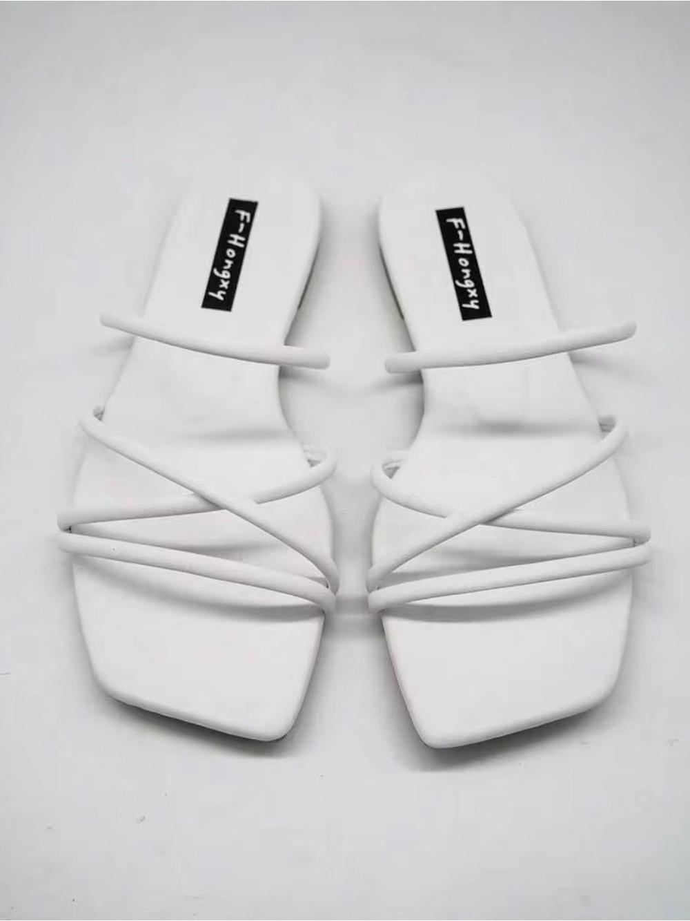 White Flat Women Sandals